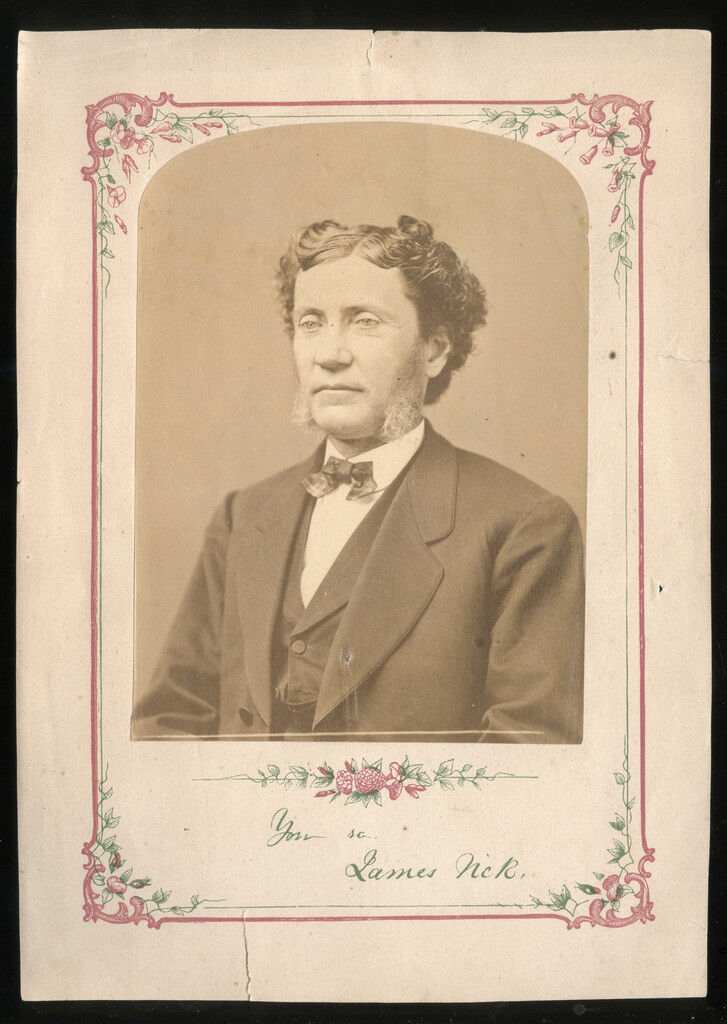 1872 Albumen Print Portrait James Vick, Seedsman, Vick’s Illustrated Catalogue