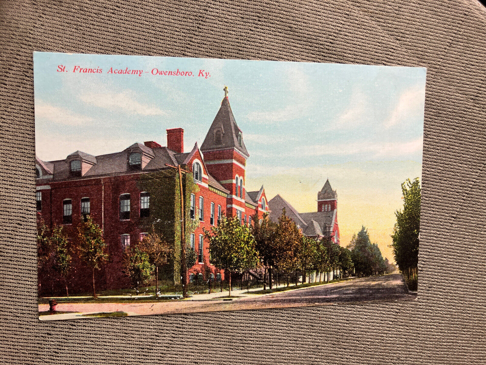 Owensboro KY-Kentucky, St Francis  School Building, Antique Vintage Postcard