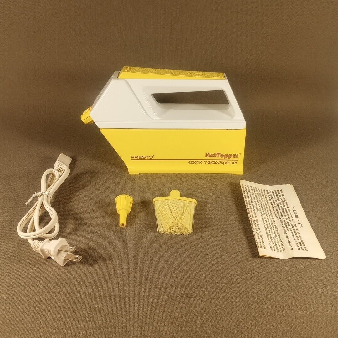 Vintage PRESTO Hot Topper Electric Butter Melter Dispenser With 3 Tips  0300002