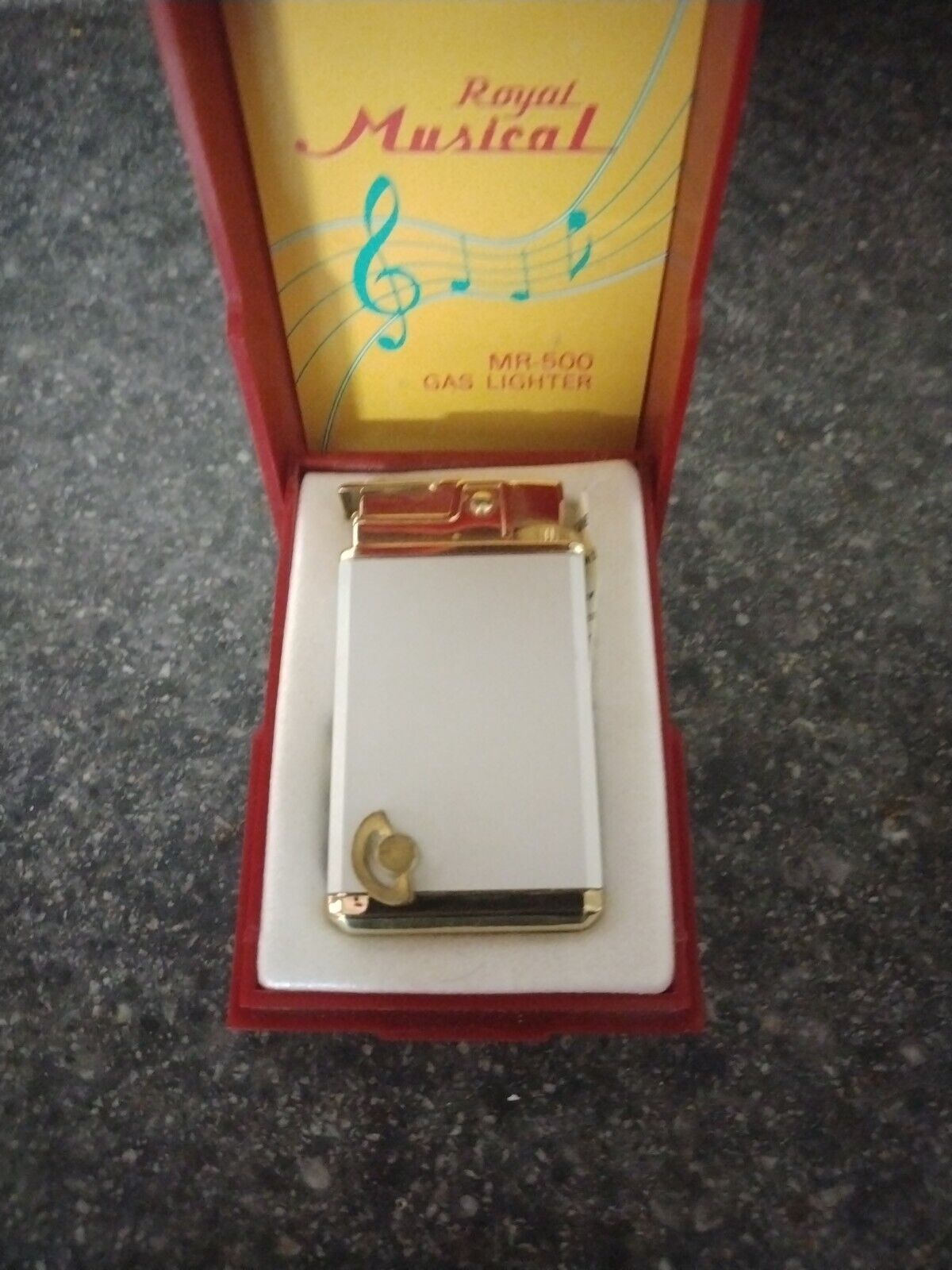  Vintage Royal Musical Butane Gas Lighter Original Box made in Cigar