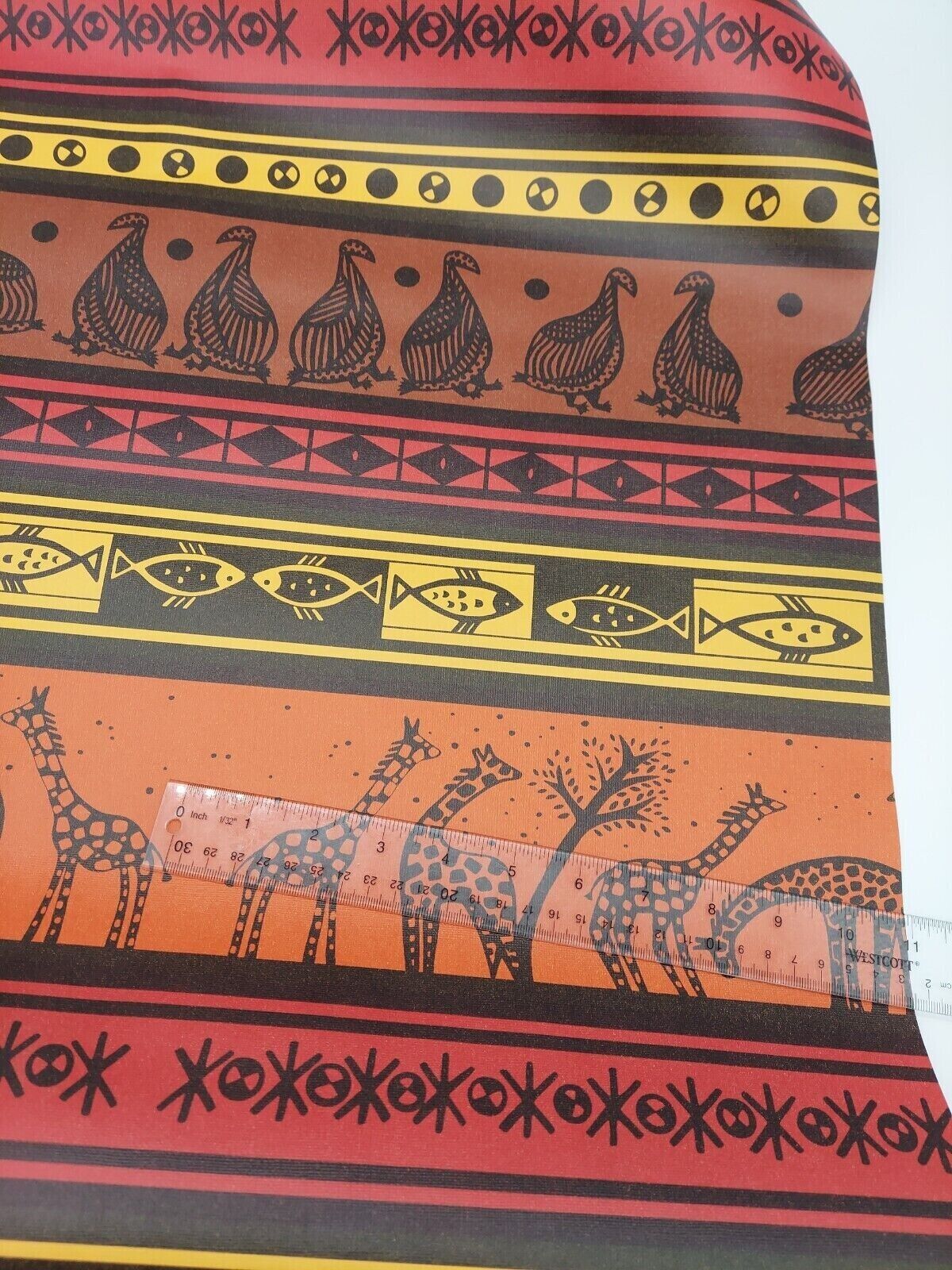 Vintage NOS Sally Foster Art of Africa Tappa Reusable Gift Wrapping Paper 24