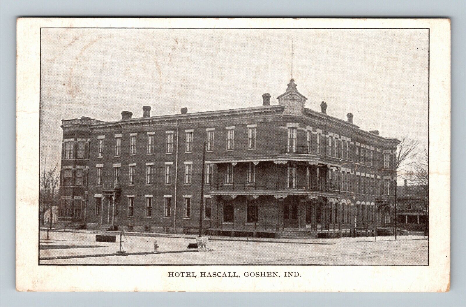 Goshen IN-Indiana, Hotel Hascall, c1908 Leesburg Vintage Postcard