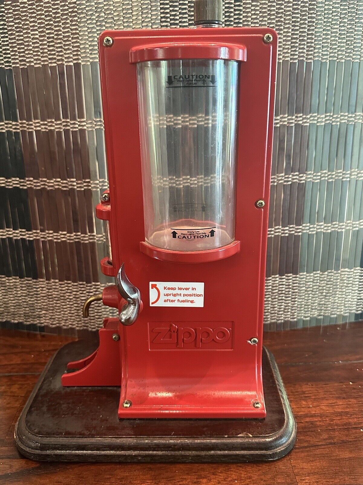 Zippo Fuel Station Fuel Dispenser Stand Object Red Reconditioned by Zippo Used