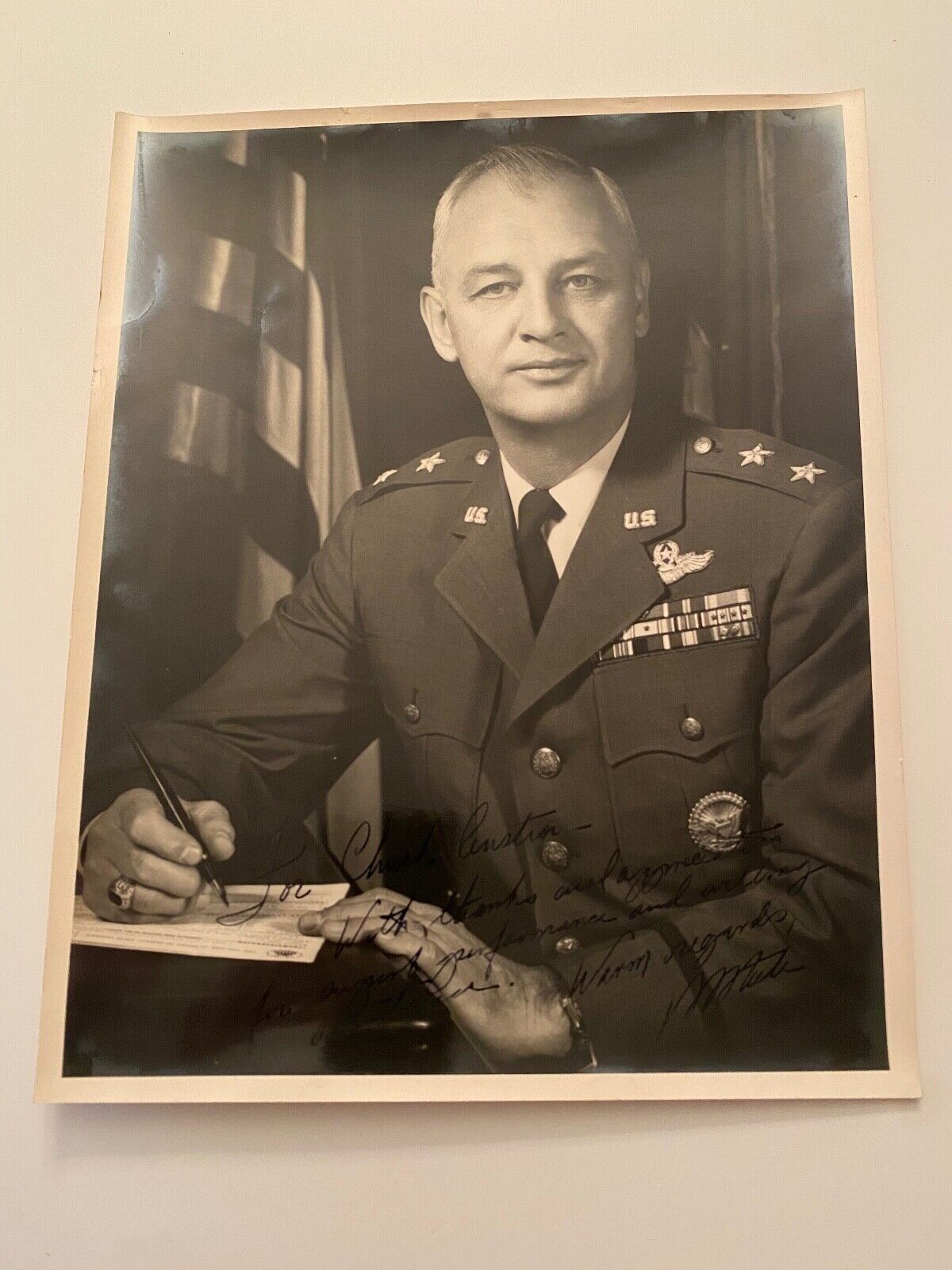 OA3) Official 1960s United States US Army Major General Signed Photograph