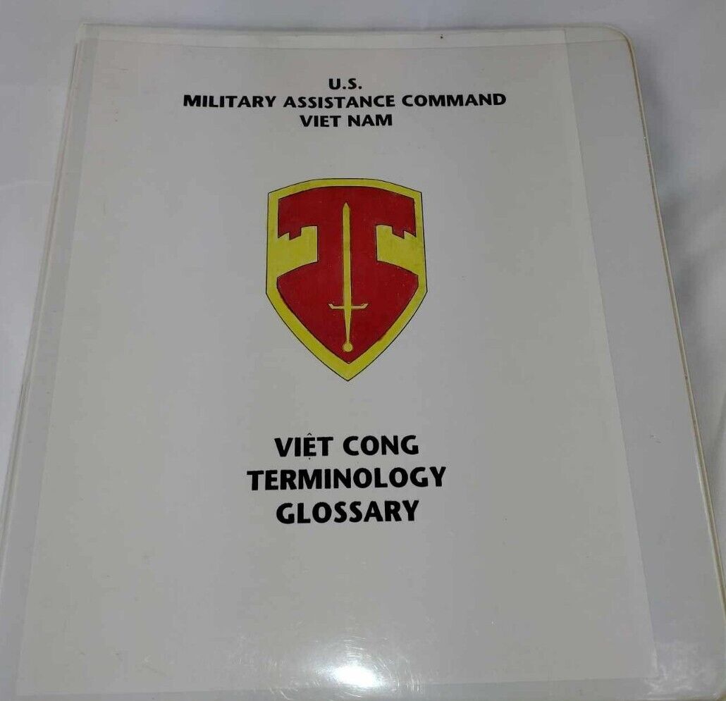  RARE VIETCONG VIETNAM WAR PROPAGANDA GLOSSARY US MILITARY NOTEBOOK ORIGINAL 