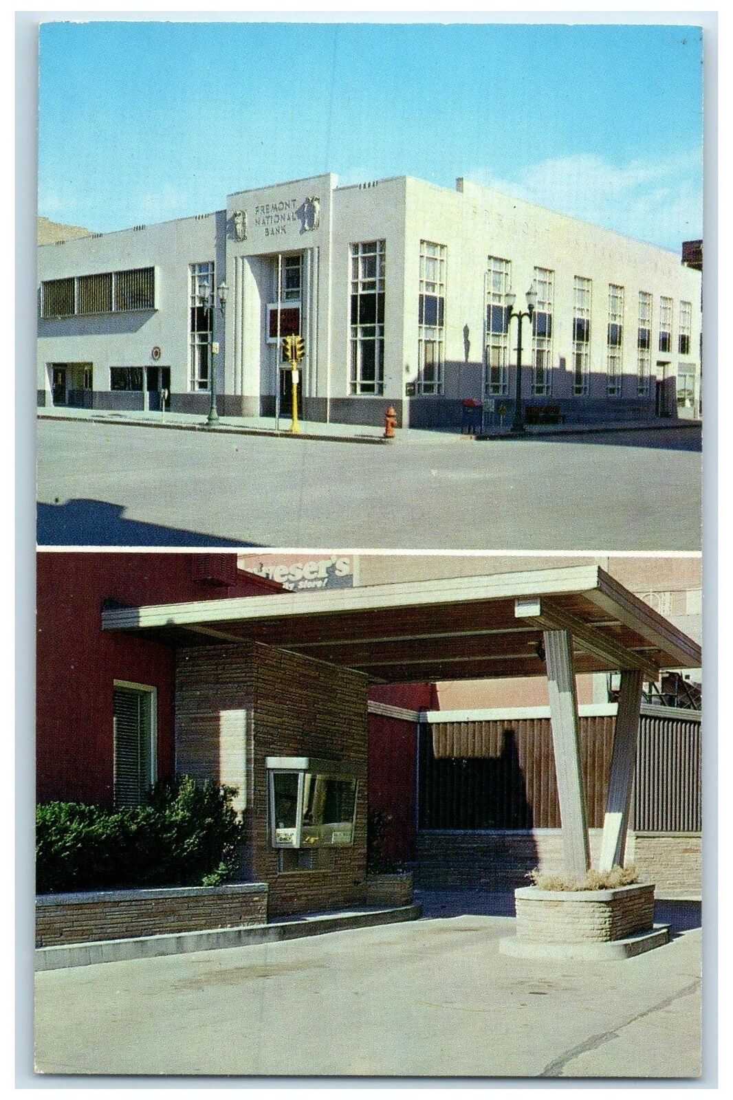 c1960\'s The Fremont National Bank Exterior Roadside Fremont Nebraska NE Postcard