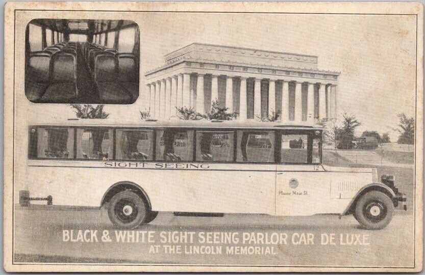c1930s Washington DC Bus Postcard 