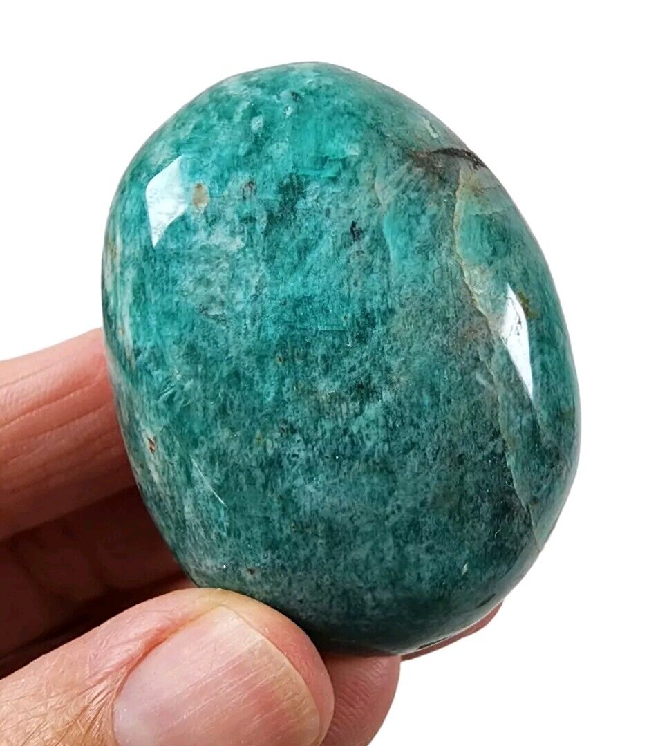 Amazonite Crystal Palm Stone 52.9 grams Peru