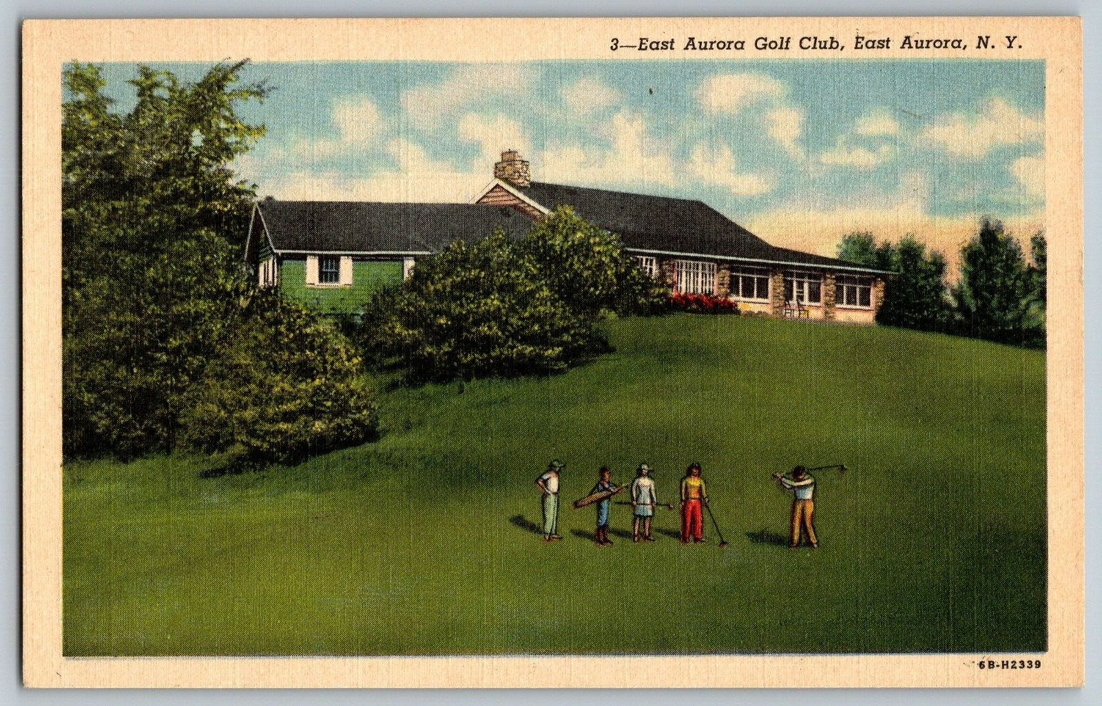 East Aurora, New York - East Aurora Golf Club - Vintage Postcard - Unposted