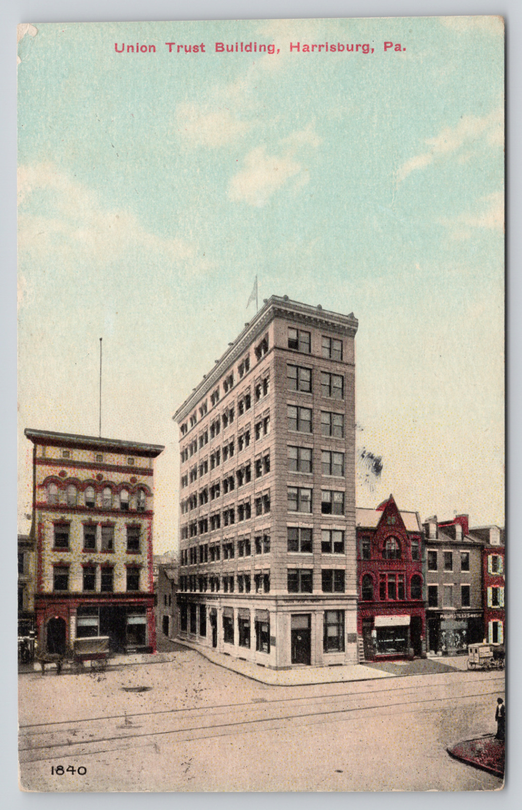 Postcard Harrisburg, Pennsylvania, 1912, Union Trust Building A1003