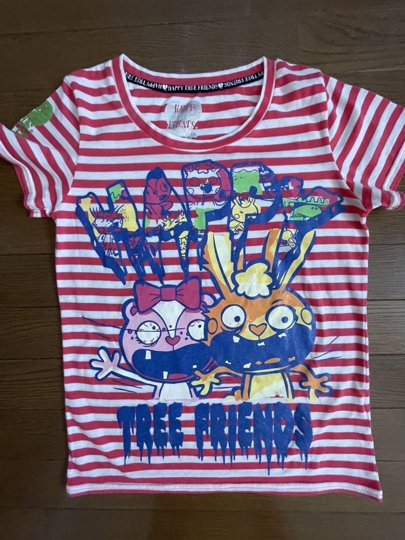 Happy Tree Friends HTF T-shirt Red M size Cuddles Giggles USED