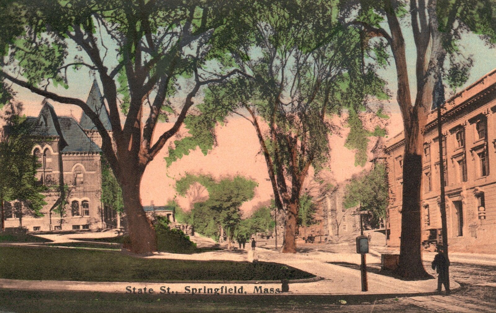 Vintage Postcard 1907 State Street Springfield Massachusetts Metropolitan News