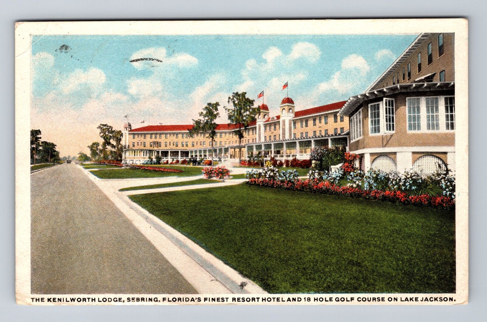 Sebring FL-Florida, Kenilworth Lodge Resort Hotel Vintage c1922 Postcard