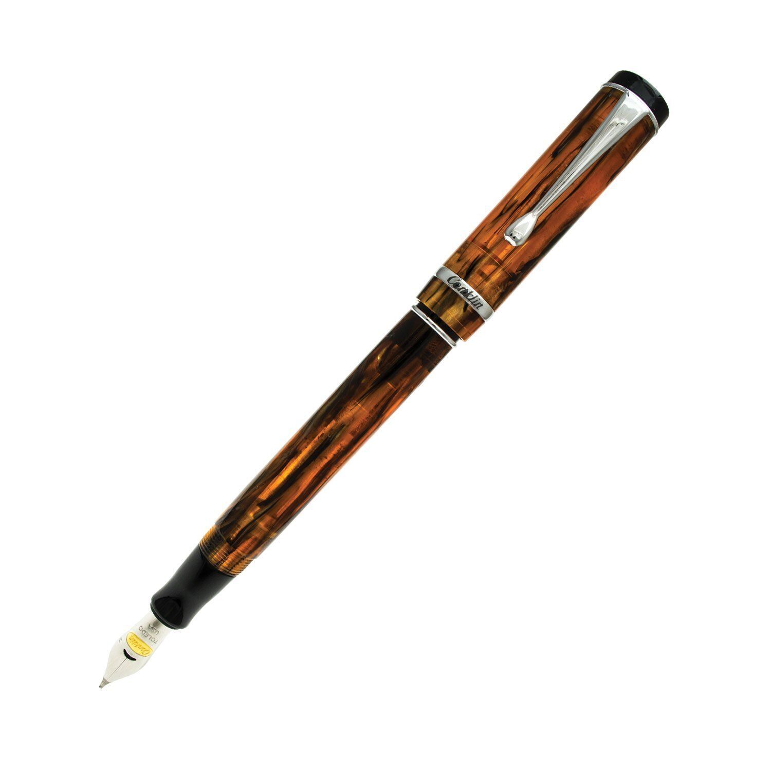 Conklin Duragraph Fountain Pen - Amber - Omniflex Nib CK71346 - New in Gift Box