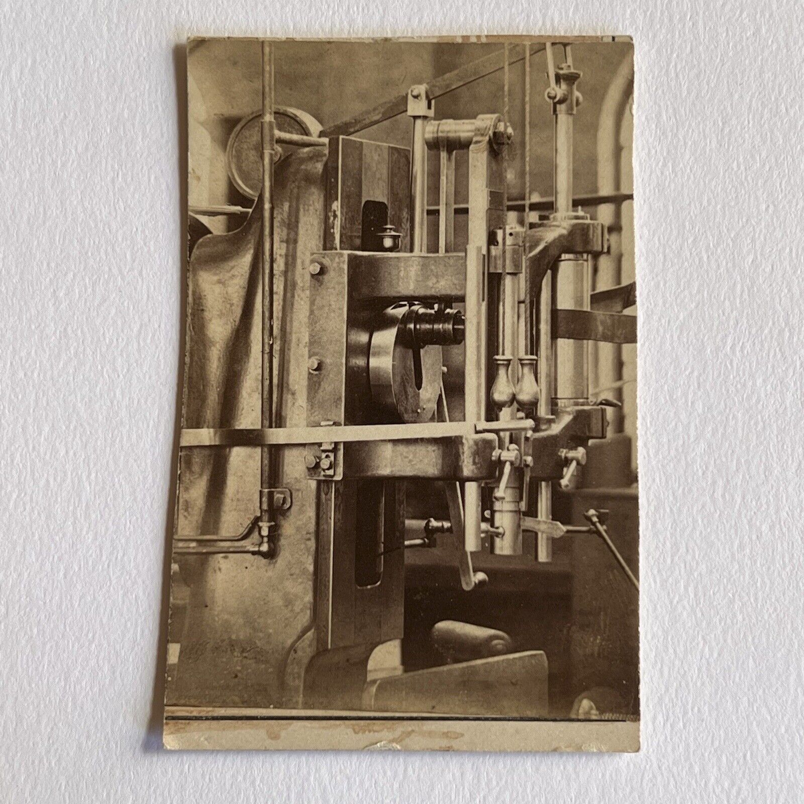 Antique CDV Photograph Odd Machine Contraption Patent Mechanical Invention
