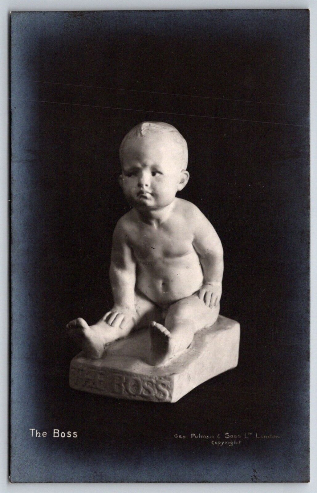 RPPC The Boss Baby Statue Pulman & Sons UNP Unused DB Postcard K4