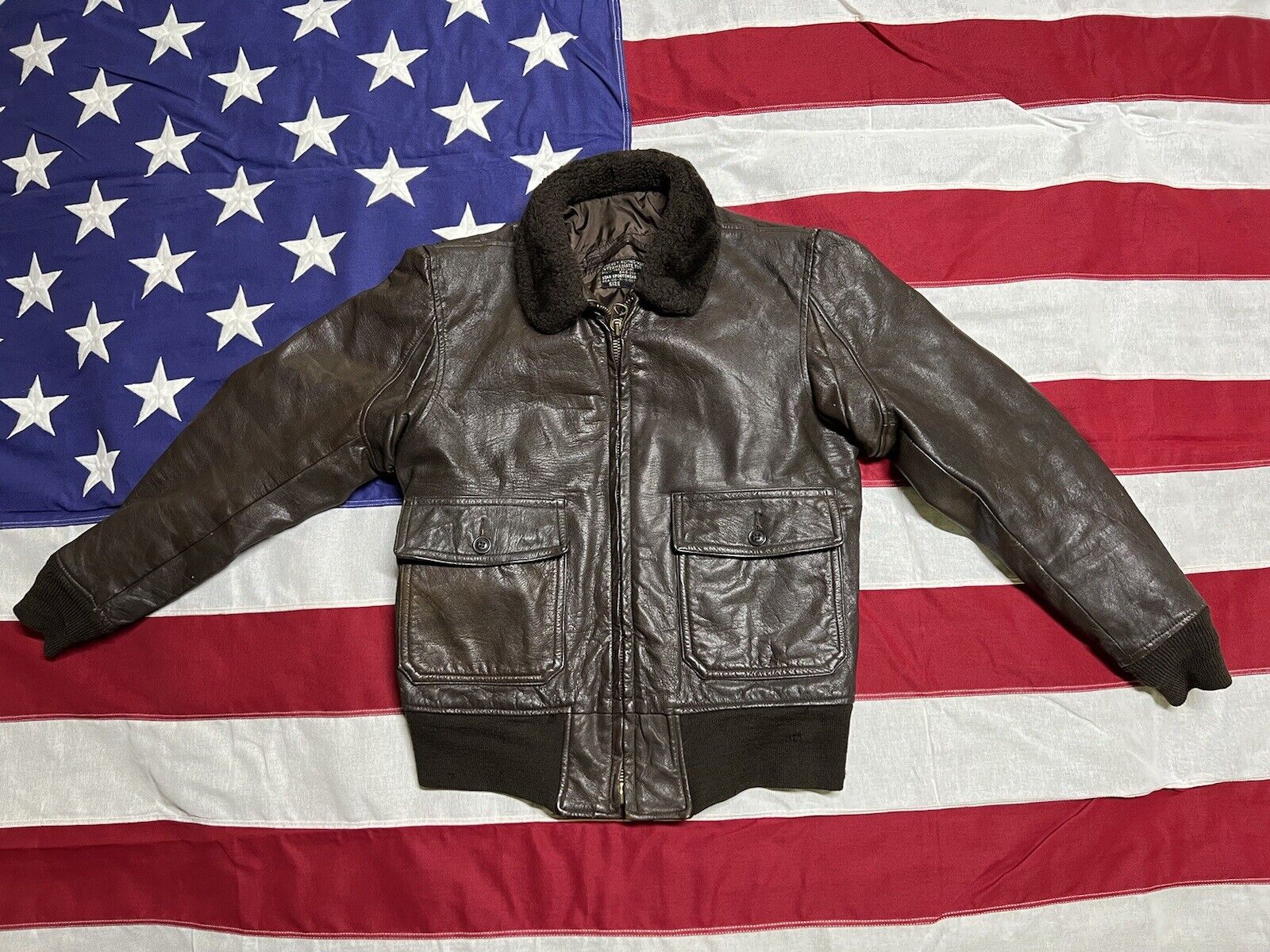 Vintage Navy G-1 Leather Flight Jacket