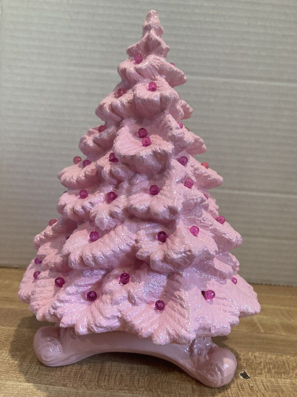 pink ceramic christmas tree