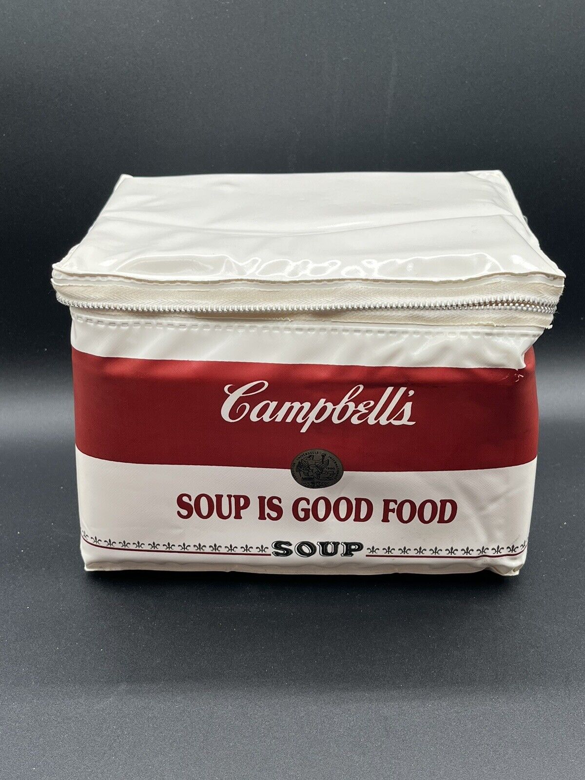 Vintage Campbell's Insulated Picnic Lunch Bag Soup Is Good Food READ