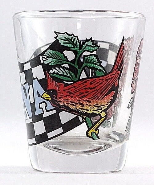 Indiana Wraparound Cardinal Bird Classic Design shot glass