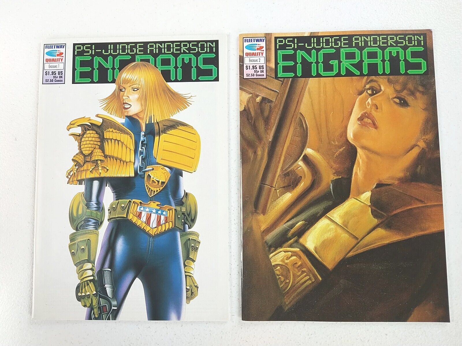 Psi-Judge Anderson Engrams #1-2 Complete Set 1992 Fleetway Comics 1 2 Lot Dredd