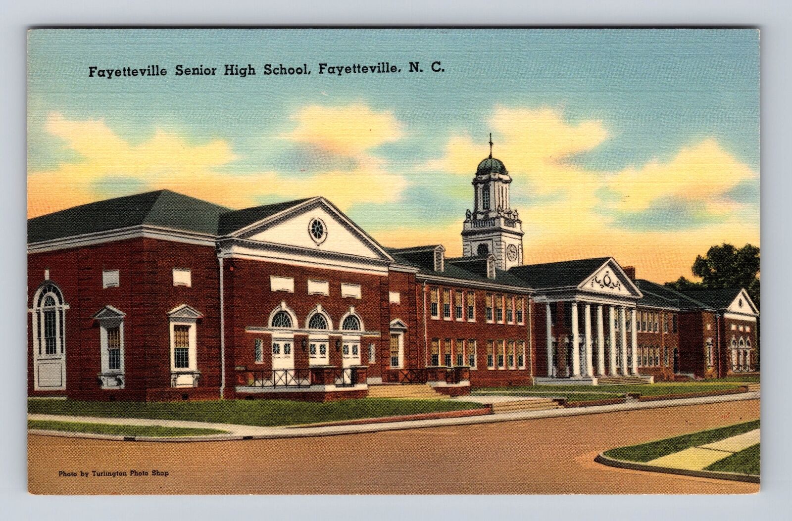 Fayetteville NC-North Carolina Fayetteville Senior High School, Vintage Postcard