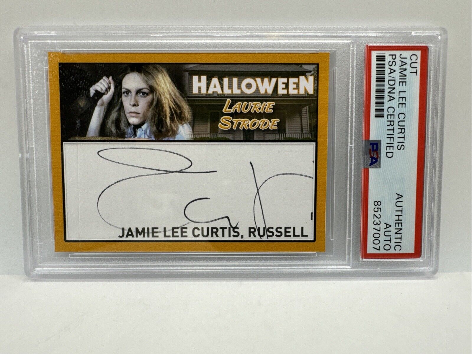 1978 Halloween Jamie Lee Curtis Auto Autograph Cut Custom Card PSA DNA