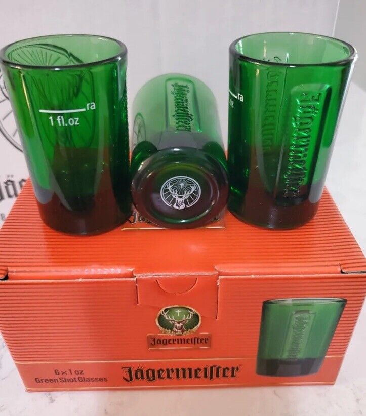 NEW 72 Jagermeister Green Shot Glasses - Free USPS Priority Shipping