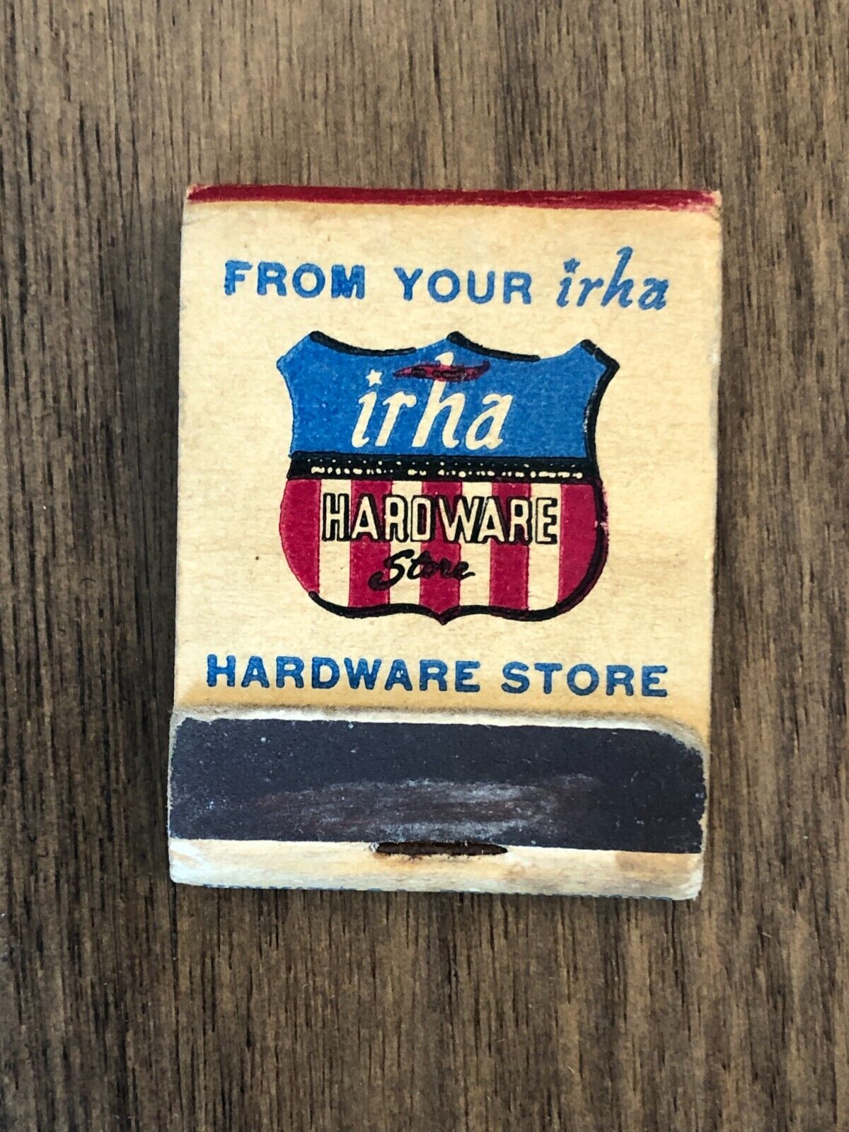 Vtg. irha Hardware Store Matchbook, Brookville Ohio