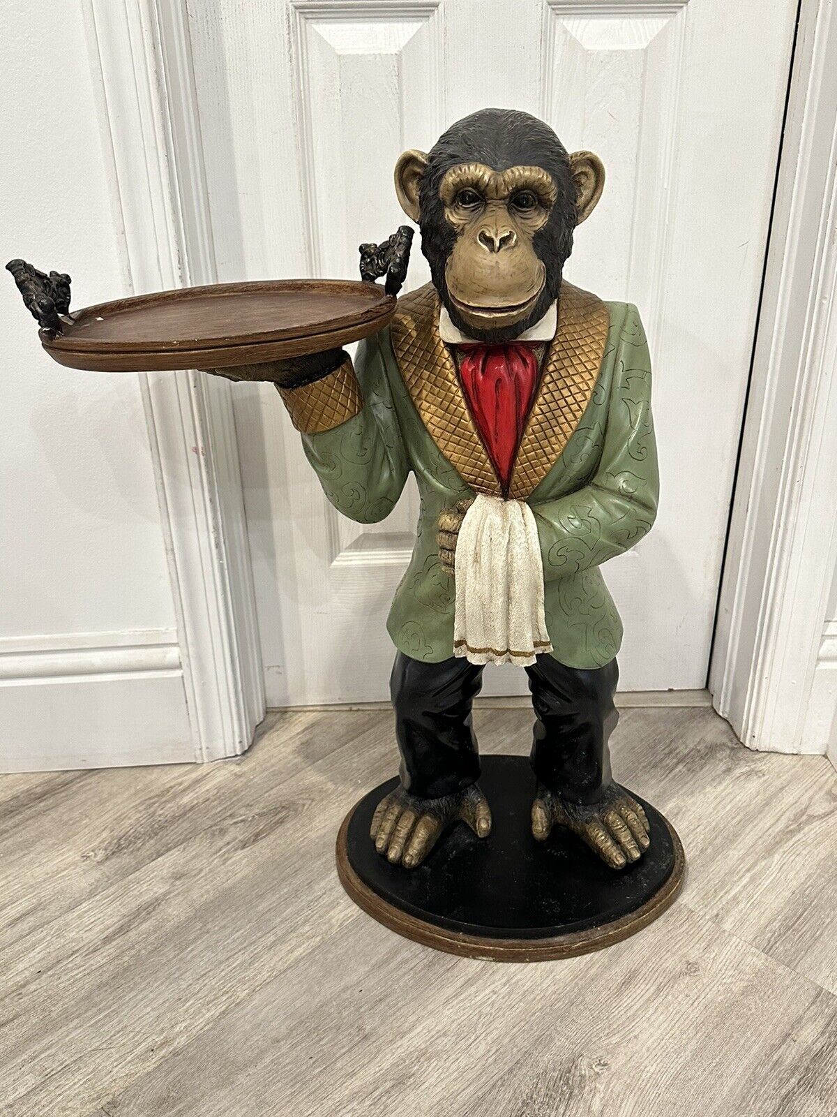 Bombay Winston The Butler Chimpanzee Side Table Monkey Waiter 1990’s Has Flaws