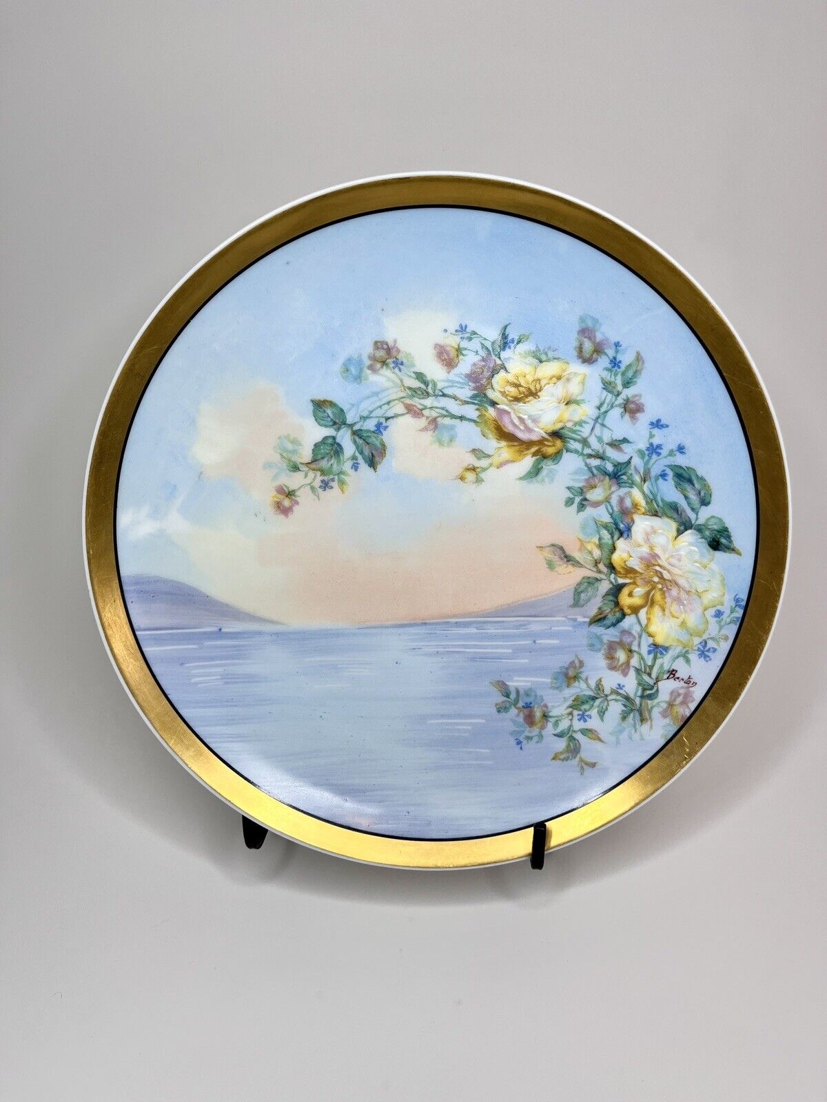 Antique Haviland Limoges France Hand painted Plate From France
