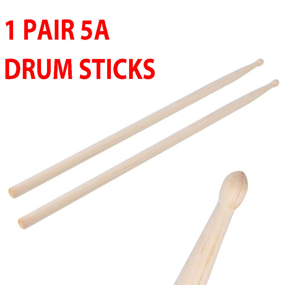 1 Pair 5A Drum Sticks Drumsticks Maple Wood Music Band Jazz Rock NEW    
