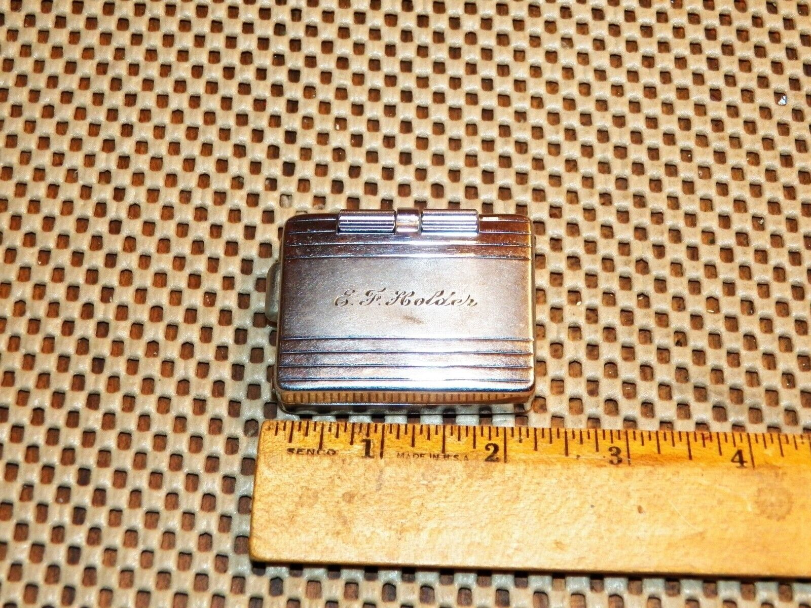Vintage STRATO FLAME Lighter - Engraved - Doesn't Spark