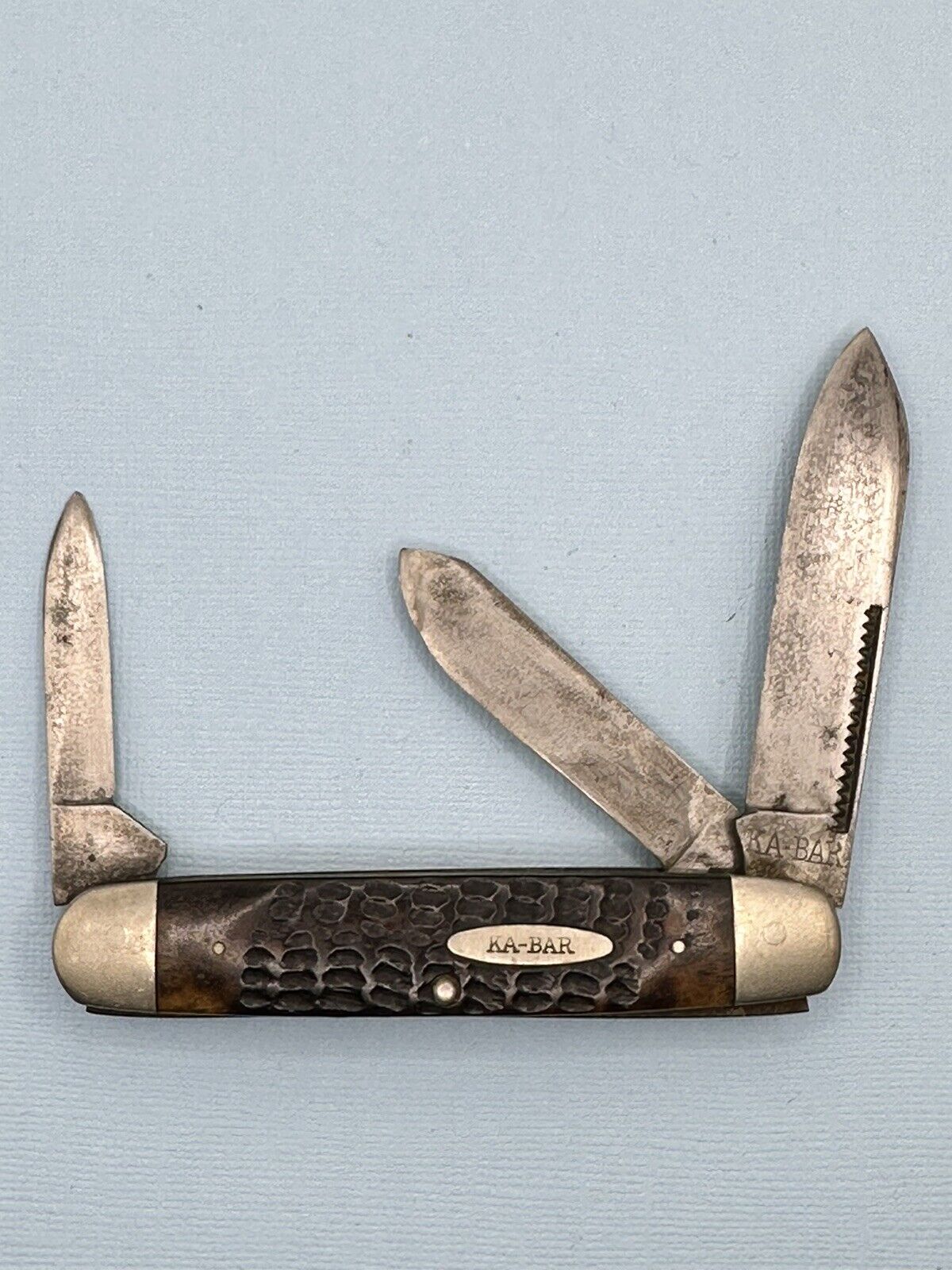 Vintage Kabar Union Cutlery 3 Blade Derlin Knife Made In USA