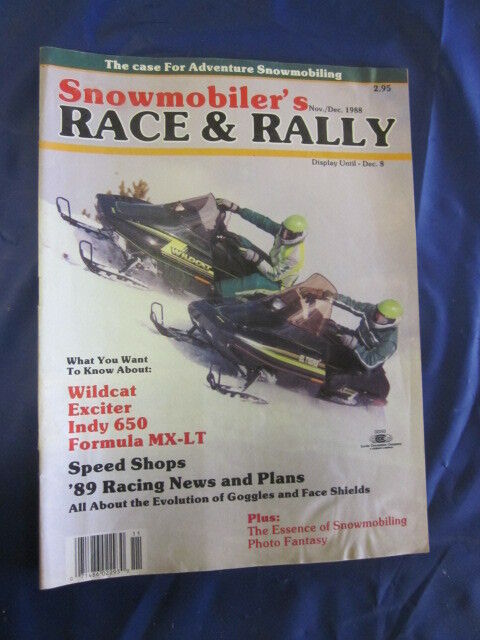 1988 Nov/Dec Race & Rally Snowmobile Magazine MX-LT Wildcat Indy 650 Exciter