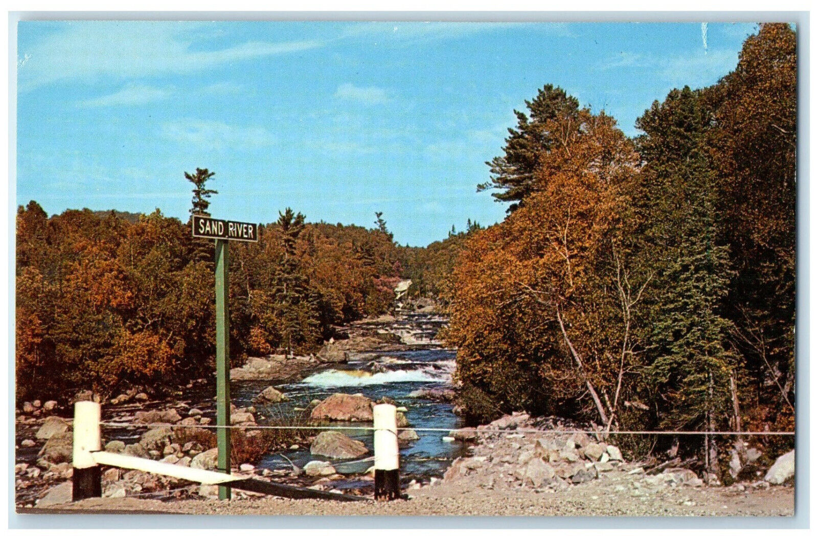 c1960's Picturesque Falls at Sand River Lake Superior Route Canada Postcard