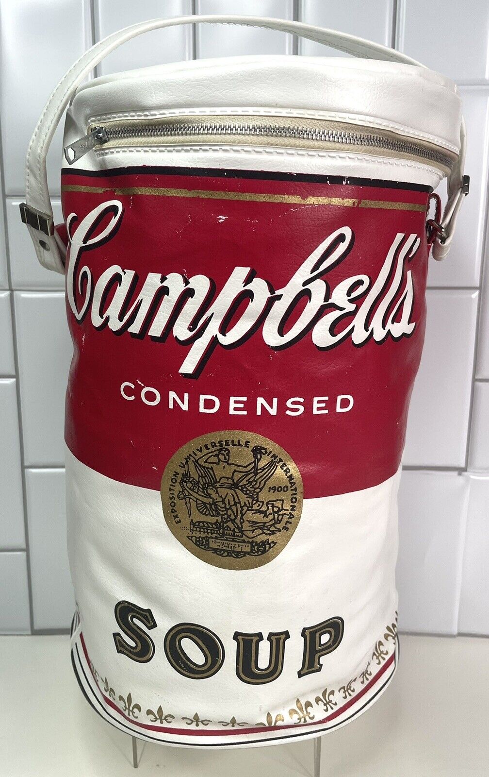 Vintage Campbells Soup Can Bag 60s Pop Art Andy Warhol Tote Beach Bag RARE
