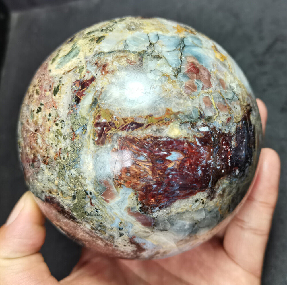 1550 g 100MM Rare Natural Polished Pietersite gem Ball Crystal From China GG42