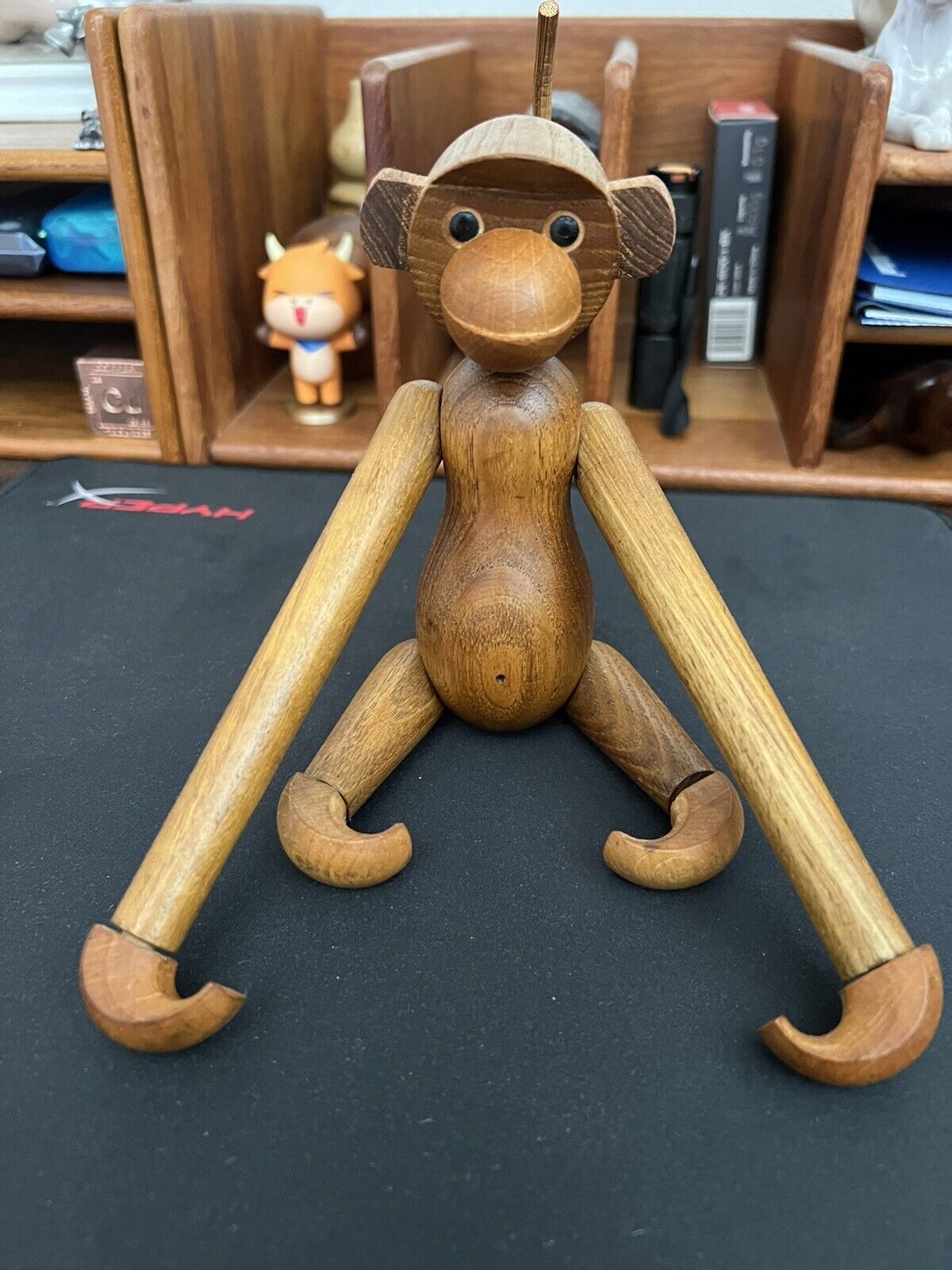 1950’s-60’s teak Zoo-Line Articulated Jointed Wooden Monkey—Bojesen Style