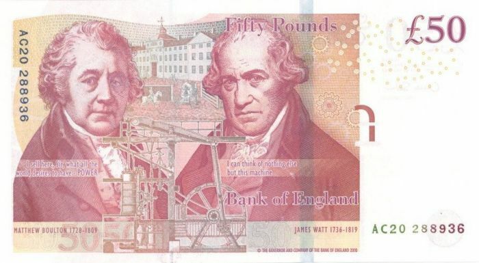 Great Britain - 50 Pounds - P-New - 2010 dated Foreign Paper Money - Paper Money