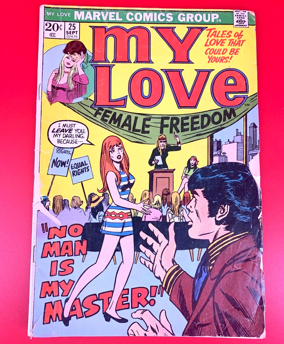 Marvel Comic My Love 25 1973 Pre code Women\'s Lib - Feminist Cover Vintage